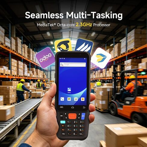 Android Barcode Scanner F1, Android 15 Handheld PDA w/Zebra SE4710 Engine, 4 inch Touchscreen Industrial Mobile Computer, IP67 Data Terminal Inventory Scanner for Warehouse Retail Logistics in Saudi Arabia