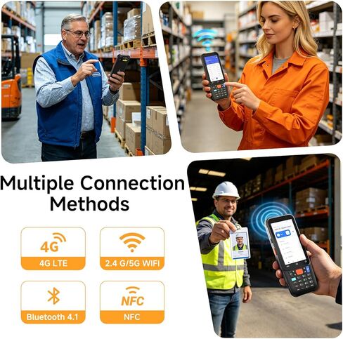 Android Barcode Scanner F1, Android 15 Handheld PDA w/Zebra SE4710 Engine, 4 inch Touchscreen Industrial Mobile Computer, IP67 Data Terminal Inventory Scanner for Warehouse Retail Logistics in Saudi Arabia