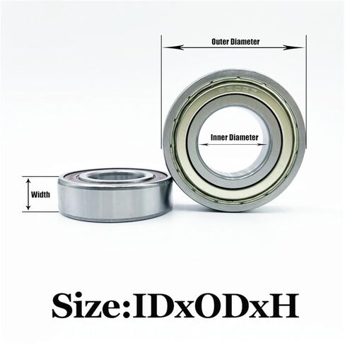 Speed Bearing ZZ 6200 6201 6202 6203 6204 6205 6206 6207 Low Noise Groove Ball Chrome Steel Seal Bearings(6201 ZZ 2pcs) in Kuwait