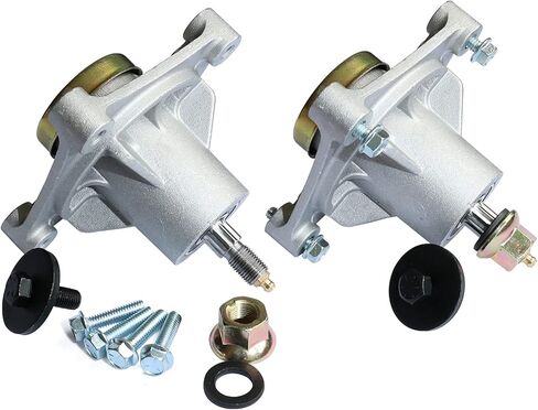 2Pcs Mower Spindle Assembly Replace AYP 174356 174358 Husqvarna 532174356 587125201 532174358 GTH2548 GT2248 GTH2248 YTH1848XP YTH2448 YTH2748 AYP 48" Decks with Tapped Bolt Zerk Grease in Kuwait