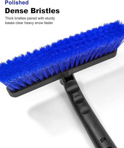 SEAAES Ice Scraper with Snow Brush for Car Windshield, Upgraded Extendable Snow Brush with Foam Grip for Truck SUV Vehicle Window - Blue in Saudi Arabia
