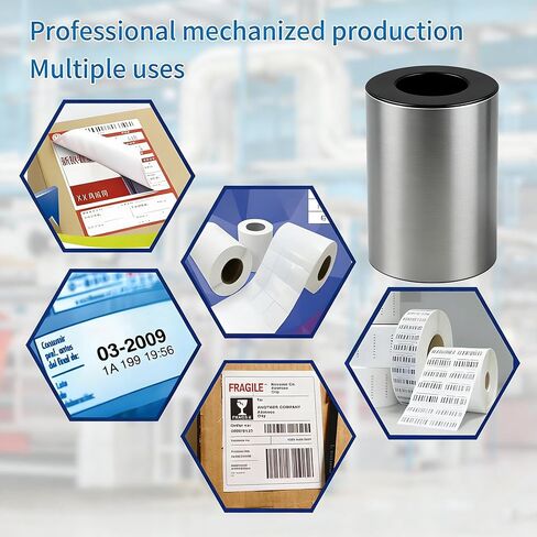 4.33'' x 984.25'（110mm x 300m) Premium Resin Enhanced Thermal Transfer PET/PVC Ribbon, 1'' Core Barcode Label Printer Resin-based Ribbon,Printer Wax Ribbon For Zebra,TSC, GoDex, Citizen（1 Roll） in Kuwait