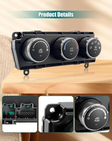 لوحة تحكم التيار المتردد مناسبة لسيارة جيب رانجلر 2014-2018، وحدة التحكم HVAC تحل محل 68197433AB 68197433AA، مفتاح التحكم في تكييف الهواء والسخان in Kuwait