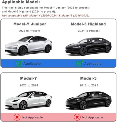 Tesla Armrest Hidden Storage Box, Secret Compartment for Tesla New Model Y Juniper (Standard, Premium, Performance 2026 2025) and Model 3 Highland (Standard, Premium, Performance 2026 2025 2024) in Saudi Arabia