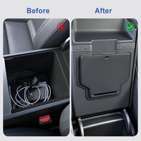 Tesla Armrest Hidden Storage Box, Secret Compartment for Tesla New Model Y Juniper (Standard, Premium, Performance 2026 2025) and Model 3 Highland (Standard, Premium, Performance 2026 2025 2024) in Saudi Arabia