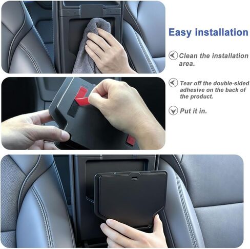 Tesla Armrest Hidden Storage Box, Secret Compartment for Tesla New Model Y Juniper (Standard, Premium, Performance 2026 2025) and Model 3 Highland (Standard, Premium, Performance 2026 2025 2024) in Saudi Arabia