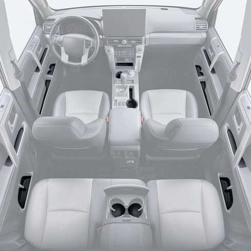 بطانة داخلية من السيليكون تناسب مخصص لسيارة Toyota 4Runner 2010-2024، صينية تنظيم من السيليكون لسيارة Toyota 4Runner Gen 5th فقط - مغطاة بالكامل - لملحقات 4Runner in Kuwait