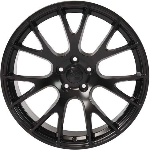 إطارات وإطارات OE Wheels DG69 مقاس 22 بوصة تناسب طراز Ram Hellcat 5x139.7 22x10 أسود ساتان - TerraMax RT 285/45-22 (مجموعة من 4) in Kuwait