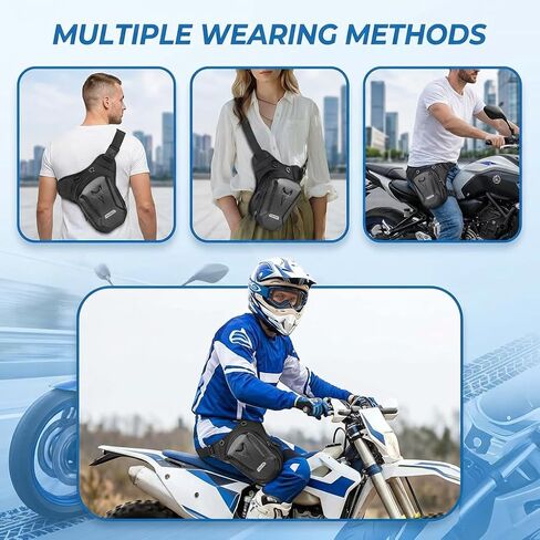 Motorcycle Leg Bag for Men&Women—Adjustable Drop Leg Bags&Tactical Thigh Bag for Hiking, Cycling, Riding, Fishing&Outdoor Activities—Complimentary keychain in Saudi Arabia