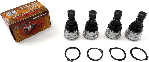 Monster Performance Full Ball Joint Set for Polaris 7710533 7081263 7081991 Upper & Lower Heavy Duty 4340 Chromoly Steel Greaseable Low Friction Adjustable Chrome Plated Set of 4 in Kuwait