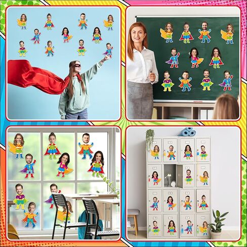 78pcs Hero Theme Cut Outs Super Themed Bulletin Board Decoration Set Hero Theme DIY Photos for Kids Heroes Sayings School Bulletin Board Set Back to School Hero-Themed Cutouts Party Decorations in Kuwait