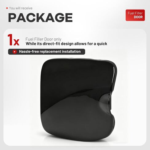باب حشو الوقود من ALMULOO متوافق مع 2016-2023 Toyota Tacoma 5ft استبدال السرير لـ 77305-04080 غطاء باب خزان الوقود غطاء غطاء فولاذي أسود in Kuwait