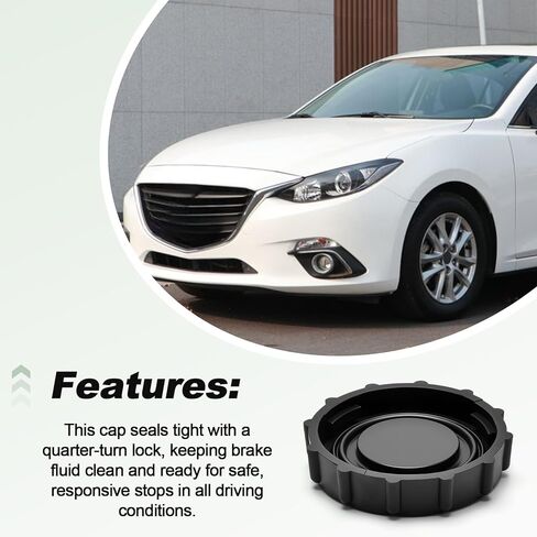 Brake Master Cylinder Fuel Filler Fluid Reservoir Cap Compatible with 2015-2018 Mazda 3 2015-2021 6 2016-2021 CX-3 2015-2025 CX-5 2016-2023 CX-9 2025 CX-50 2016-2025 MX-5 Miata Replace KD334355YD in Kuwait