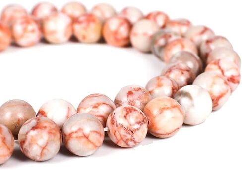 semiprecious Stone Beads for Jewelry Making, Sold per Bag 5 Strands Inside, Red Net Jasper 8mm in Saudi Arabia
