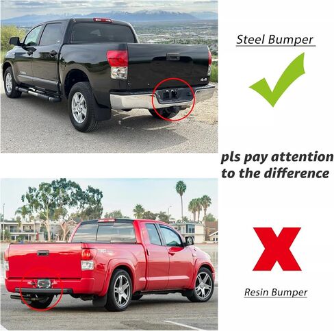 Rear Steel Step Bumper Assembly for 2007-2013 Toyota Tundra without Park Sensor Holes Chrome Back Bumper Replacement for TO1103117,with Pads Brackets and License Plate Lights in Kuwait