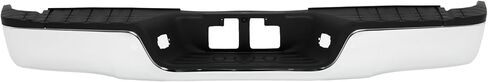 Rear Steel Step Bumper Assembly for 2007-2013 Toyota Tundra without Park Sensor Holes Chrome Back Bumper Replacement for TO1103117,with Pads Brackets and License Plate Lights in Kuwait