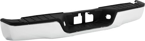 Rear Steel Step Bumper Assembly for 2007-2013 Toyota Tundra without Park Sensor Holes Chrome Back Bumper Replacement for TO1103117,with Pads Brackets and License Plate Lights in Kuwait