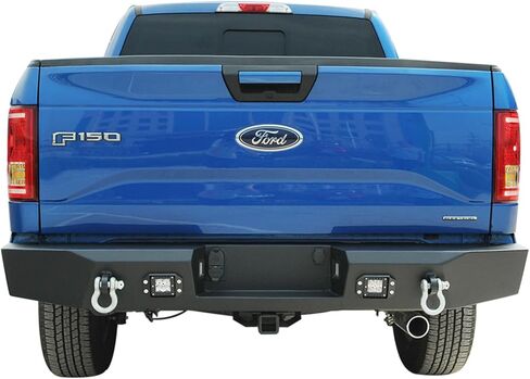 Paramount Automotive Black Rear Bumper with LED Lights Fit For 2015-2019 F150 57-0113, Black in Saudi Arabia
