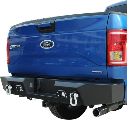 Paramount Automotive Black Rear Bumper with LED Lights Fit For 2015-2019 F150 57-0113, Black in Saudi Arabia
