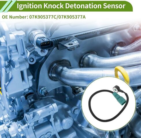 No.07K905377C Ignition Knock Detonation Sensor for VW Jetta L5 2.5L with Green Connector 2006-2014 Engine Knock Sensor 1 Pc in Kuwait