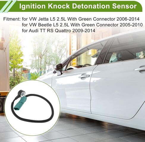 No.07K905377C Ignition Knock Detonation Sensor for VW Jetta L5 2.5L with Green Connector 2006-2014 Engine Knock Sensor 1 Pc in Kuwait