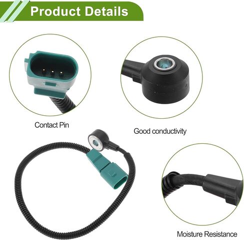 No.07K905377C Ignition Knock Detonation Sensor for VW Jetta L5 2.5L with Green Connector 2006-2014 Engine Knock Sensor 1 Pc in Kuwait