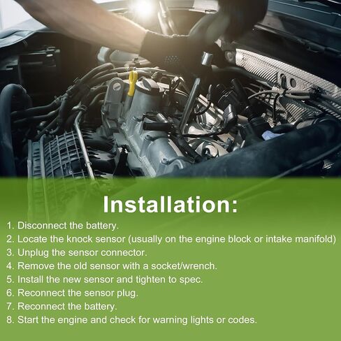 No.07K905377C Ignition Knock Detonation Sensor for VW Jetta L5 2.5L with Green Connector 2006-2014 Engine Knock Sensor 1 Pc in Kuwait