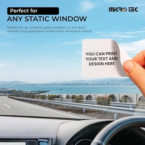 MICRO TEC Static Cling Oil Change Stickers 1.4" x 2.15" – Glossy Windshield Service Reminder Labels – Ribbon Print Compatible with Zebra TLP-2824 Plus & GODEX RT-200i – 400 Labels/Roll (Roll of 1) in Saudi Arabia