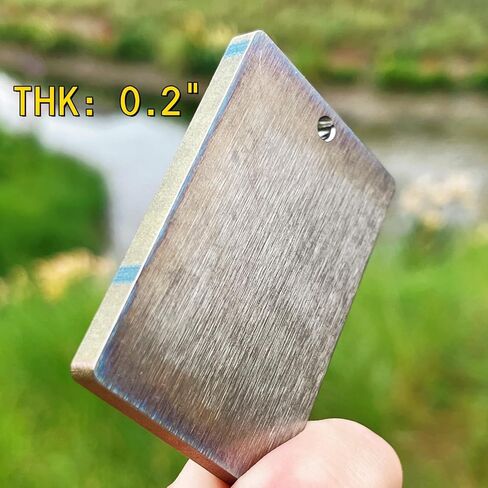 Titanium Blank Stamping Pendant, EDC Metal Engraving Tag with Hole, Titanium TC4 2.36 * 1.57 * 0.2 Inch in Saudi Arabia