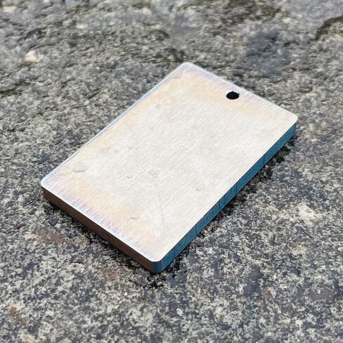 Titanium Blank Stamping Pendant, EDC Metal Engraving Tag with Hole, Titanium TC4 2.36 * 1.57 * 0.2 Inch in Saudi Arabia