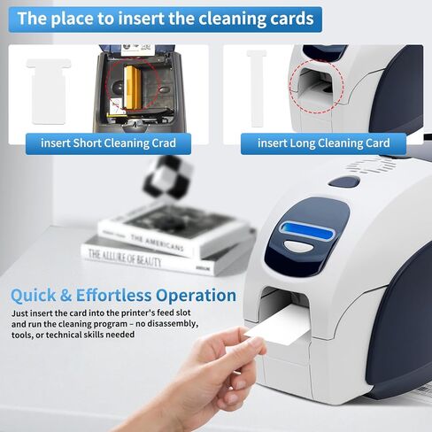 16PCS Printer Cleaning Sheets for Zebra ZXP Series 1 ZXP Series 3 ZXP1 ZXP3 ID Card Printer ZXP1 ZXP3 Path and Feeder Cleaning Card ZXP1 ZXP3 Cleaning Card Kit 105999-301 with Instruction Manual in Kuwait