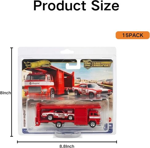15 عبوة من حافظات الحماية المتوافقة مع نقل فريق Hot Wheels، حقيبة تخزين من البلاستيك الشفاف PET Hot Wheels، صندوق عرض وتخزين بسمك 0.7 مم، إغلاق بالإطباق in Kuwait