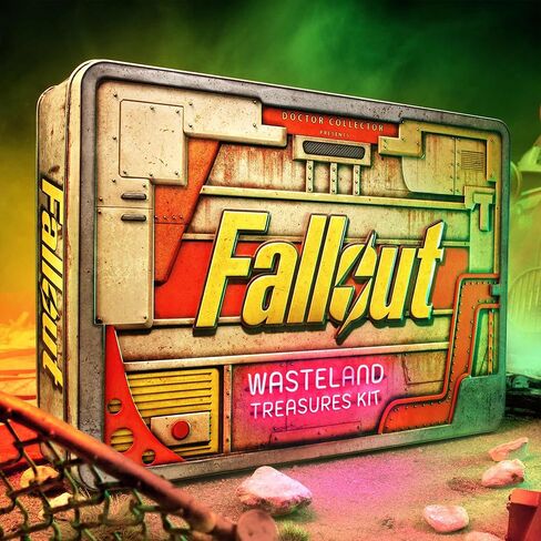 جامع الطبيب: Fallout - مجموعة كنوز الأراضي القاحلة - صندوق قصدير ممتاز قابل للتجميع، عناصر مجموعة الغول، قطع أثرية، تذكارات عرض مرخصة in Kuwait