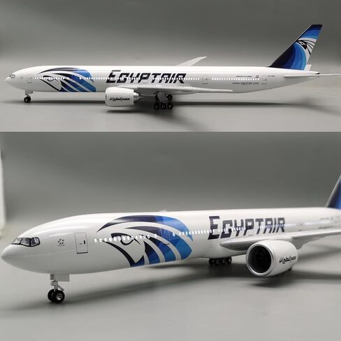 نموذج طائرة B777 بمقياس 1:157 مع كسوة مستوحاة من الهند - طائرة عرض مصبوبة مقاس 47 سم مع حامل، تصميم قابل للإزالة، بدون ضوء، لمحبي المكتب أو الهدايا أو الطيران in Kuwait