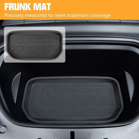 ROCCS Front & Rear Sub Trunk Mats Compatible with Tesla Model Y 2024 2023 2022 2021 - All Weather Cargo Liner Storage Mat - Non Slip Premium 3D Waterproof Rear Trunk Protection, Pack of 2 in Kuwait