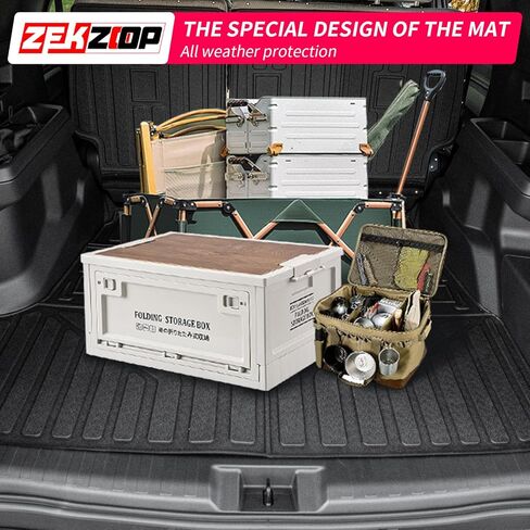 حصيرة شحن متوافقة مع 2025 2026 Toyota 4Runner 5 مقاعد غاز (غير هجين EV & i-Force MAX) بطانة صندوق السيارة بطانة TPE لجميع الأحوال الجوية لأربعة ملحقات عداء (5 مقاعد، حصيرة صندوق السيارة) in Kuwait