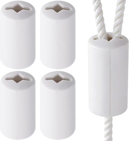 OIIKI 4pcs Breakaway Cord Condensers, Plastic Cord Condenser Knobs for Blinds, Breakaway Blind Pull End Knobs Embellishments for Household Window Small Pets- White in Kuwait