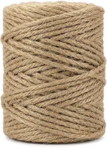 Jute Twine, 100% Natural, 4mm-328FT for Gardening, Crafts, Packing & DIY Projects, High Strength, All-Purpose Hemp Cord for Tying in Kuwait