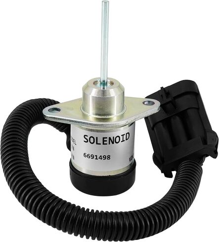 6691498 12V Fuel ShutOff Solenoid Compatible with Bobcat Skid Steer 425 428 430 435 325 328 329 Bobcat Excavator S205 S510 S530 S130 S150 S160 S175 Replace 1503ES-12A5UC4S 6691313 1G925-60011 in Kuwait
