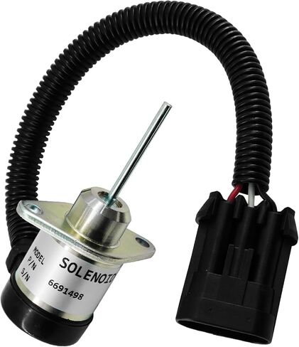6691498 12V Fuel ShutOff Solenoid Compatible with Bobcat Skid Steer 425 428 430 435 325 328 329 Bobcat Excavator S205 S510 S530 S130 S150 S160 S175 Replace 1503ES-12A5UC4S 6691313 1G925-60011 in Kuwait
