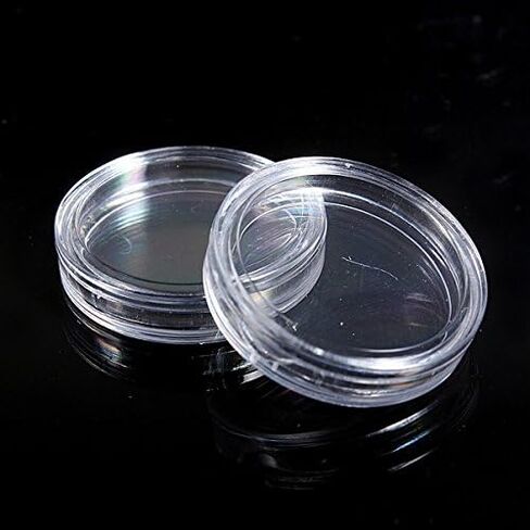 Teensery 10 Pcs Clear Round Plastic Lighthouse Coin Capsules Coin Display Cases Container Box (45mm) in Kuwait