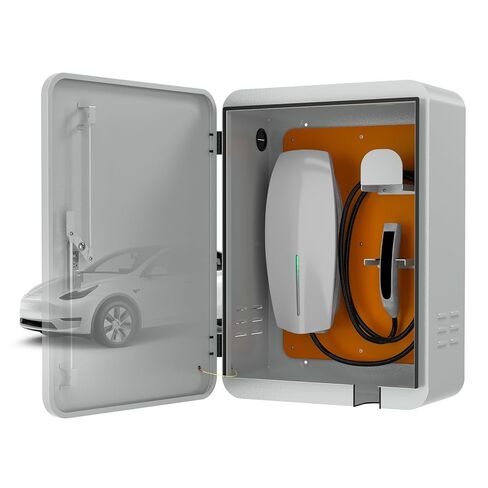 POCHAR EV Electric Vehicle Charger Cover Protector for Tesla Model Y Model 3- Wall Connector Charging Station Steel EV Charger Enclosure Lock Box Universial Indoor & Outdoor Waterproof Dustproof in Saudi Arabia