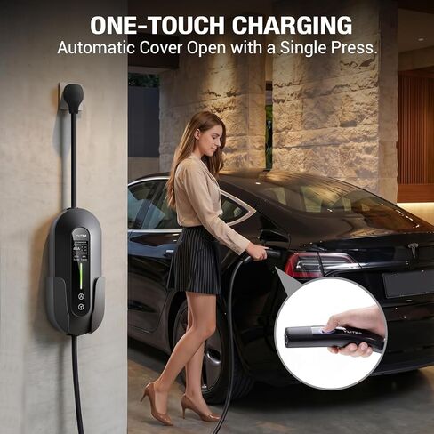 Level 2 for Tesla Charger，40AMP/9.6kW Adjustable Current，21FT Cable，NACS Connector，Fast Home Portable EV Charging Station，with NEMA 240V14-50 Plug&110V 5-15 Adapter，for Model X/Y/3/S/Cybertruck in Saudi Arabia