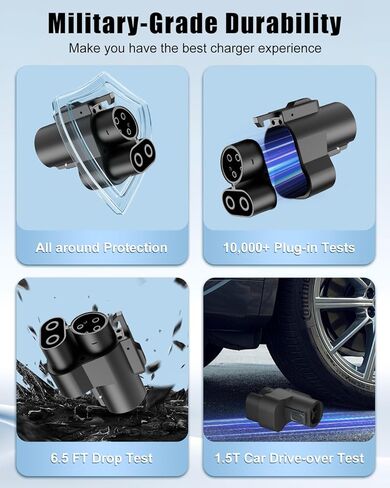NACS إلى CCS1 محول شاحن تسلا | شواحن NACS DC إلى محول CCS1 | 500 أمبير | 1000 فولت | العاصمة | ضمان لمدة 12 شهرًا in Kuwait