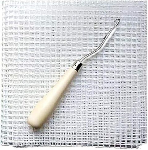 AWJUWHBJ Free Pattern Rug Hooking Mesh Canvas Wooden Bent for Latch Hook Kit Tool for Crochet Hooks Ergonomic Soft Grip Covers in Saudi Arabia