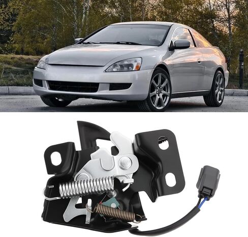 قفل بمزلاج للغطاء الأمامي لسيارة سيدان كوبيه من OTOTEC 74120-SDA-A12 متوافق مع Honda Accord 2003-2007 مع نظام إنذار in Kuwait