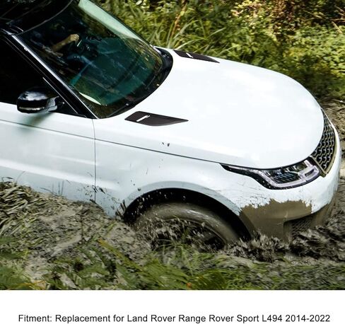 غطاء فتحة تهوية غطاء محرك السيارة، مناسب للرياضة L494 2014-2022، زوج واحد من غطاء فتحة تهوية غطاء محرك السيارة، أغطية ديكور مخرج هواء غطاء السيارة (أسود لامع) in Kuwait