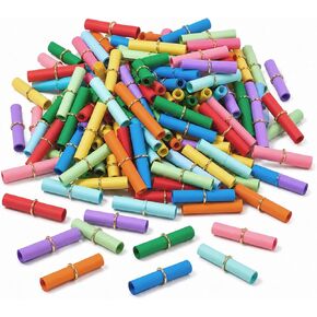 300Pcs Mini Scrolls Message Paper,1 x 2.4 Inch Tiny Wish Paper Rolls, Message in Bottle Papers for Lucky Wishing Wedding Valentine’s Day Birthday Party DIY Crafts(Random Color) in Kuwait