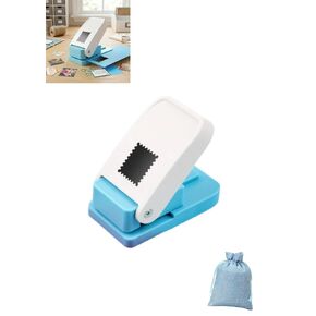 Stamp Punch with Storage Bag, Postage Stamp Paper Punch Heavy Duty, Lever Craft Paper Punches for Scrapbooking, Card Making, DIY Projects, Stamp Puncher that Looks Like a Real Stamp (1x0.8 inch) in Kuwait
