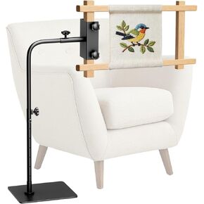 Workstand with Side Clamp for Lowery Stands, Heavy Duty Metal Needlepoint Stand, 360° Rotating & Height Adjustable Cross Stitch Floor Clampd for Embroidery, Punch Needle, Large Hoops in Saudi Arabia